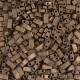 Miyuki half tila 5x2.4mm beads - Matted metallic dark bronze HTL-2006